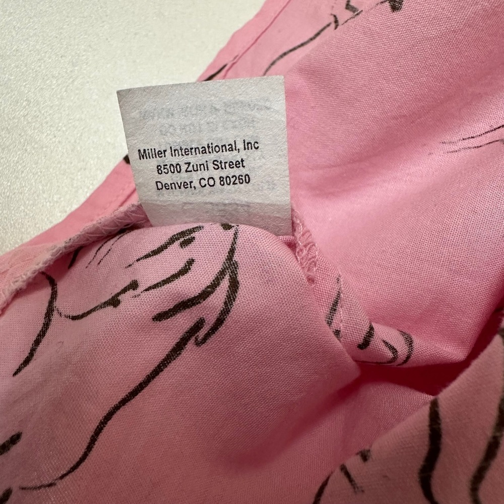 Rockies Womens Pink Horse Print Western Pearl Snap Shirt Long Sleeve Cotton S - Picture 8 of 10
